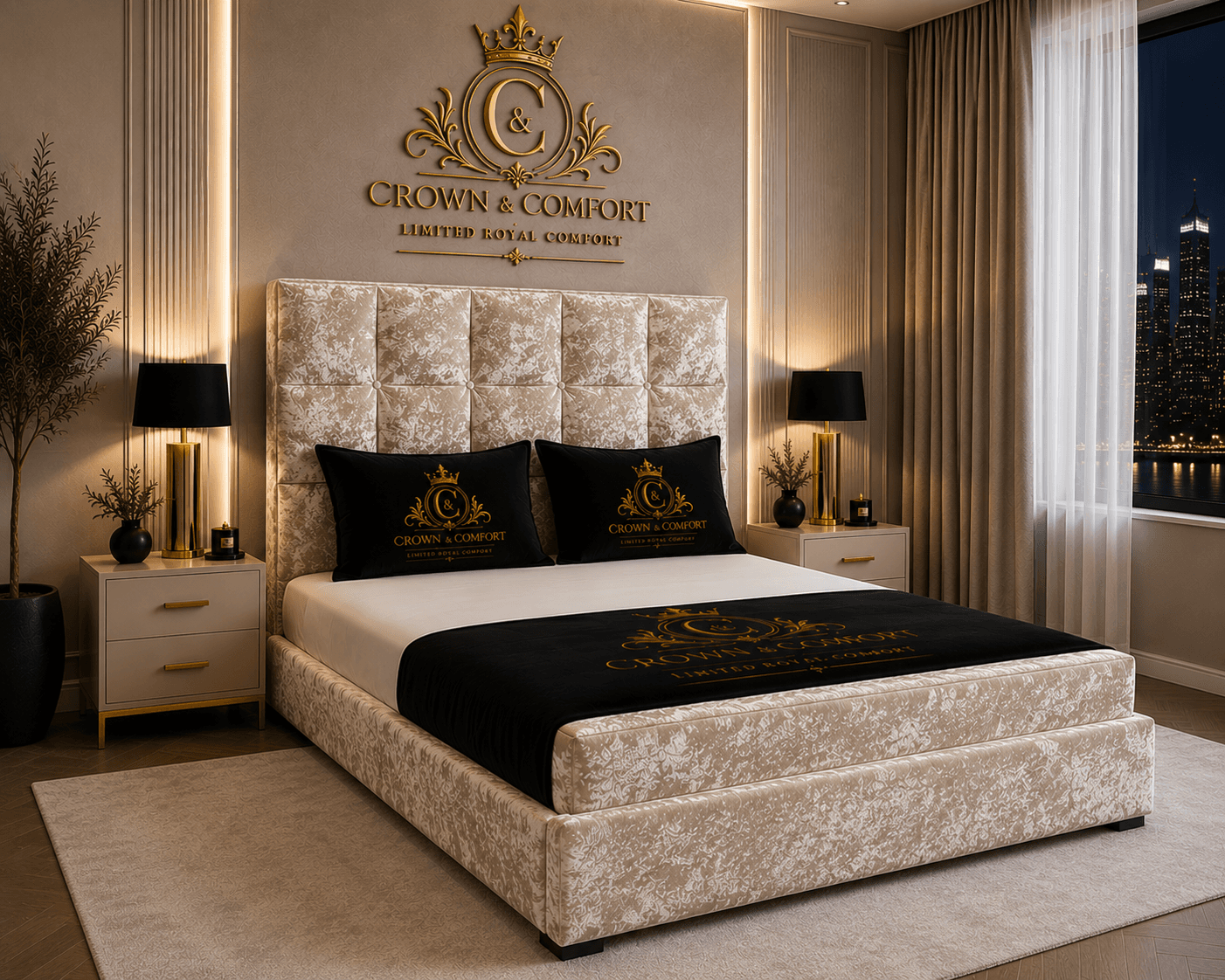 The Crownessa Kensington Panel Bed