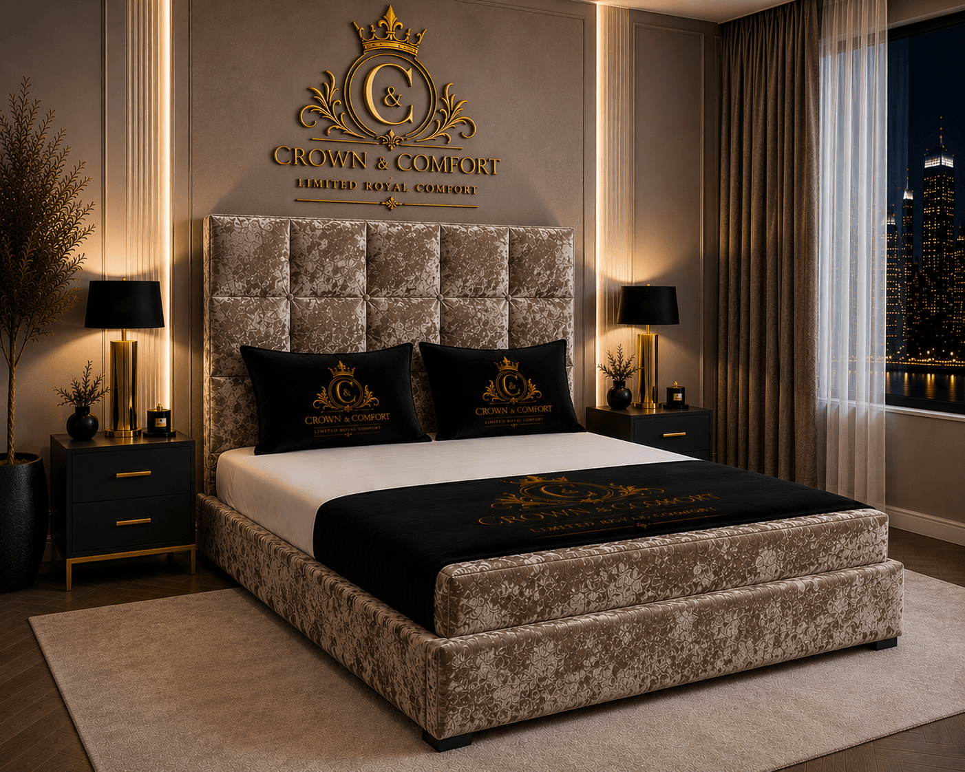 The Crownessa Kensington Panel Bed