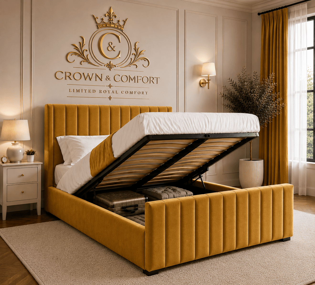 The Shehbaz Royal Ottoman Storage Bed