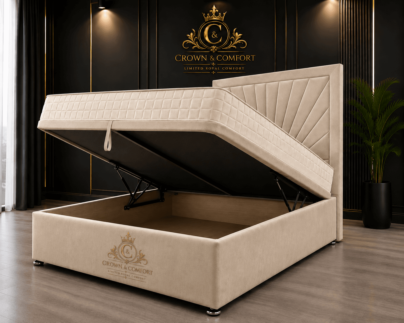 The Crownova Horizon Ottoman Storage Bed