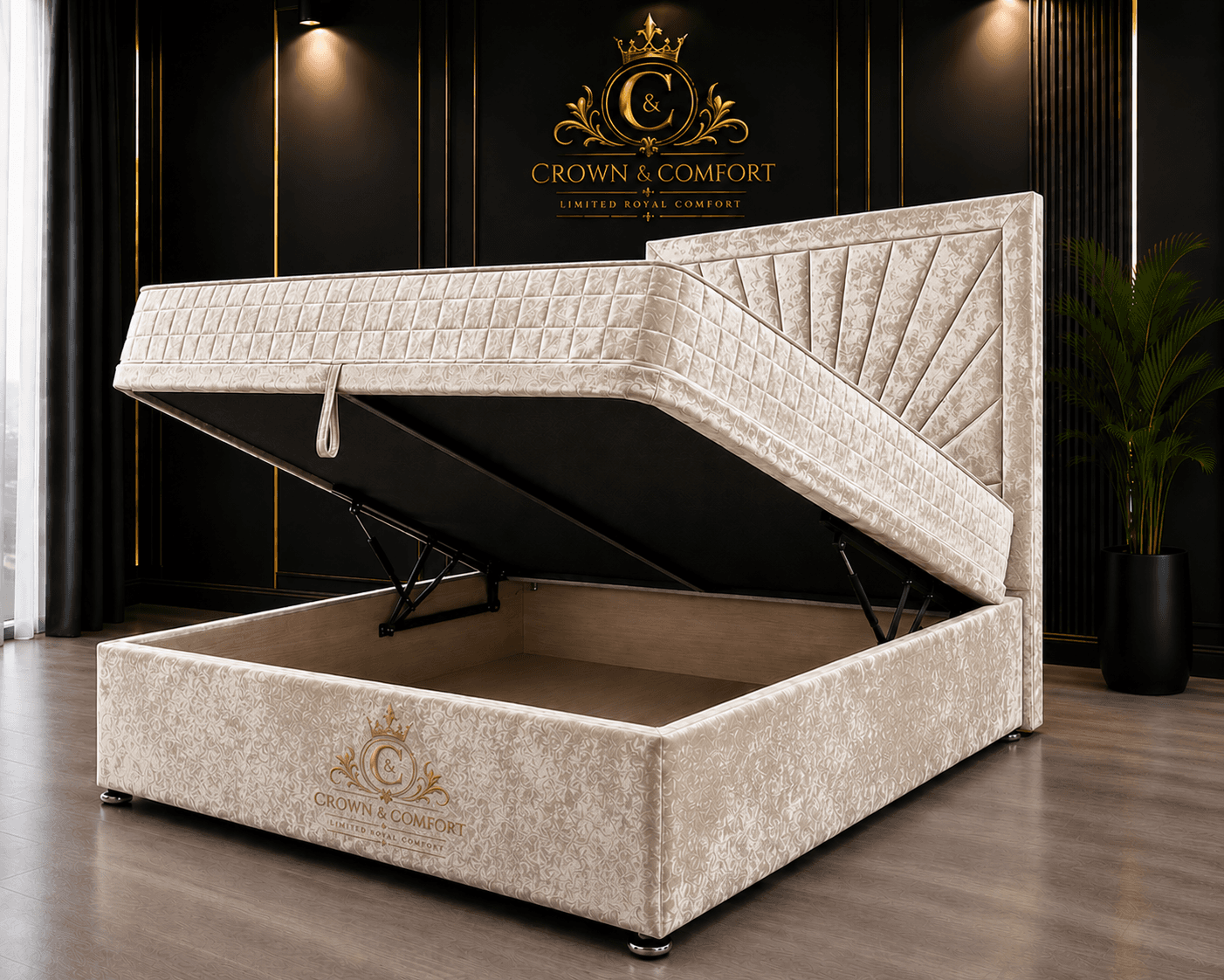 The Crownova Horizon Ottoman Storage Bed