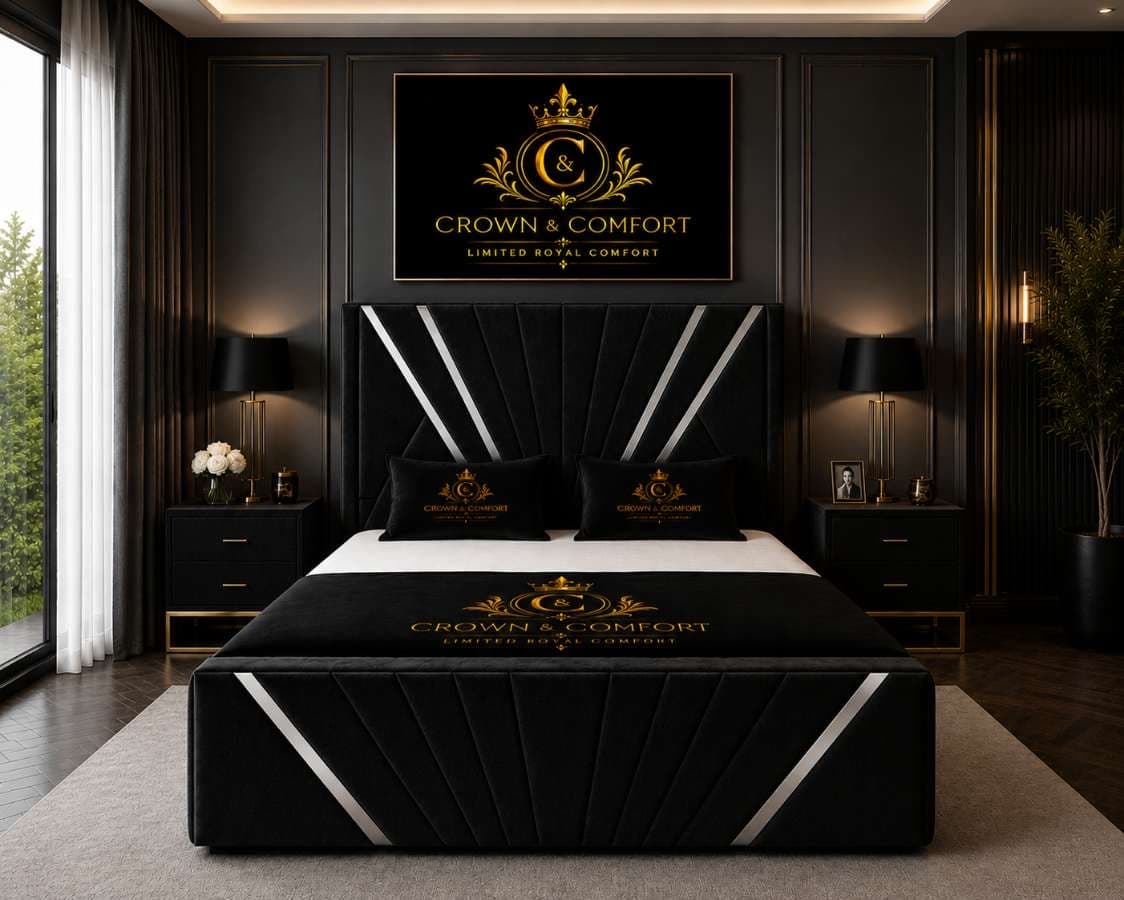 Akmal Chevron Upholstered Bed